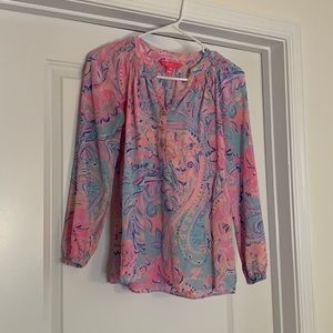 Lilly Pulitzer Elsa Silk Top size XS